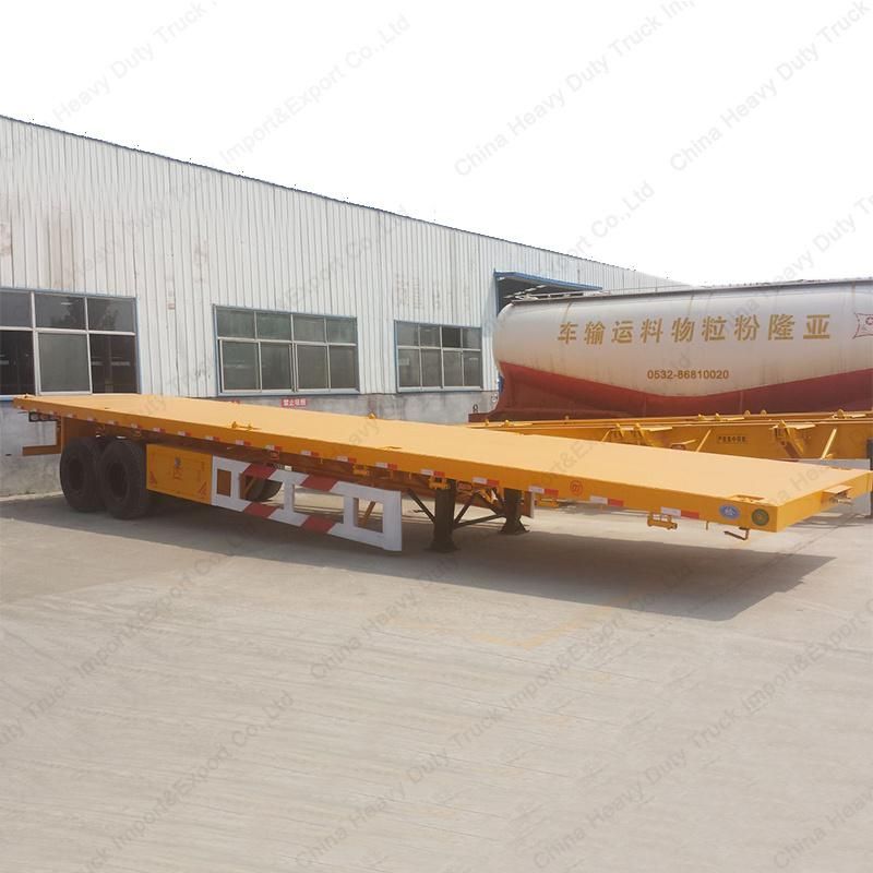 Sinotruk Truck Trailer Manufacturers Flatbed Container Semi Trailer for Sale