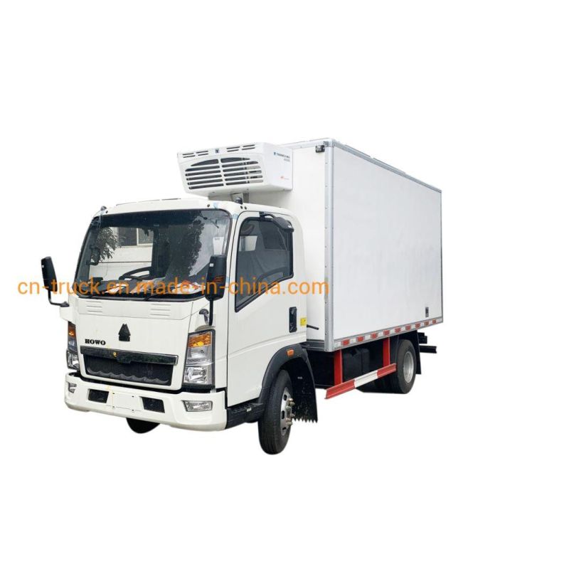 Light Duty China Made New Right Hand Drive HOWO 3ton 4ton 5ton 6ton Refrigerated Truck