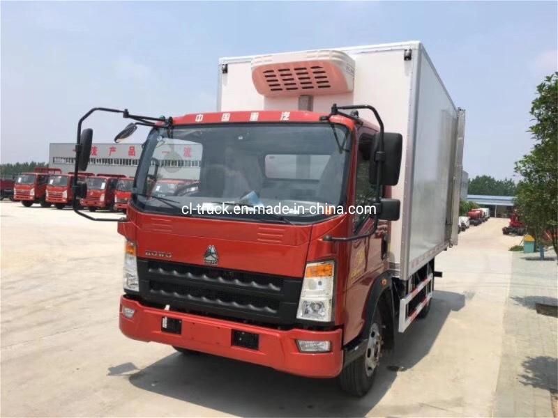 Sinotruk HOWO Light 3tons 4tons 5tons Refrigerated Truck Insulated Panel