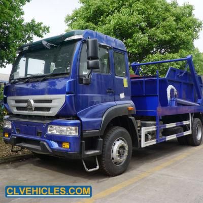 HOWO 10cbm Garbage Truck 10ton Skip Loader Bin Refuse Truck