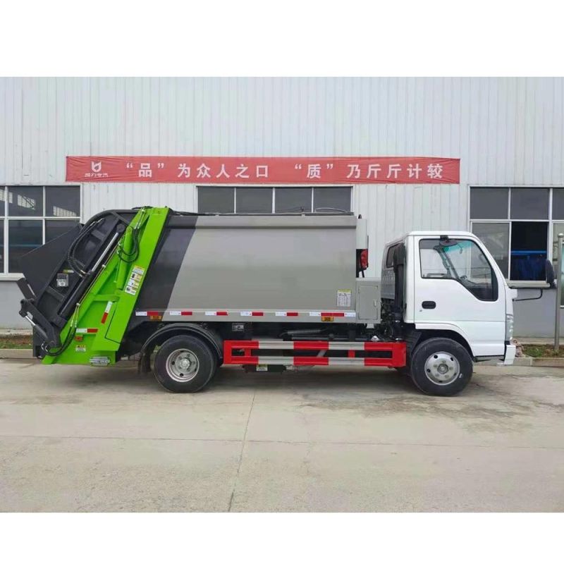 4X2 Compressed Garbage Truck 6m3 Waste Collection Compactor Truck Dimensions with Japanese Chassis