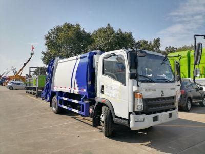 Sinotruck HOWO 4*2 8cbm Compression Compactor Collection Garbage Refuse Truck