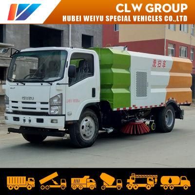 Isuzu 700p 4*2 190HP Multifunctional Sweeper and Washer Cleaner 5tons Self Dump Road Washing and Sweeping Truck