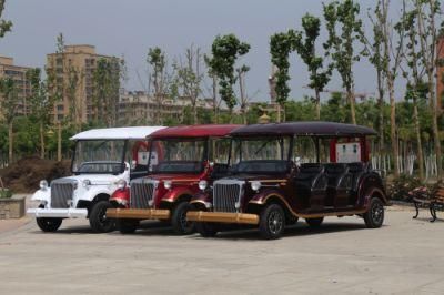 2021 New Electric Vintage Sightseeing Car 8-Seater Electric Vintage for Sale