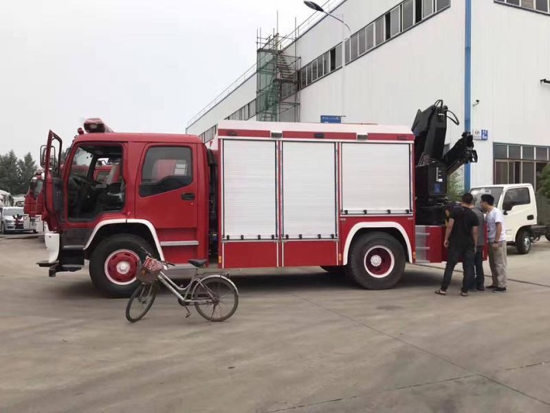 4*2 Fire Fighting Truck Crane Rescue Fire Truck with Crane