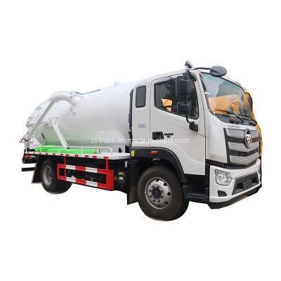 Foton Auman 10 Cubic Meters Waste Water Pump 10ton Toilet Sewer Suction Vacuum Tanks for Septic Trucks