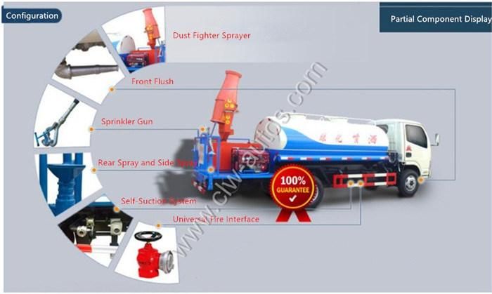 China DFAC 10m3 Water Mist Spray Truck 10tons Dust Suppression Tank Truck with Mist Cannon