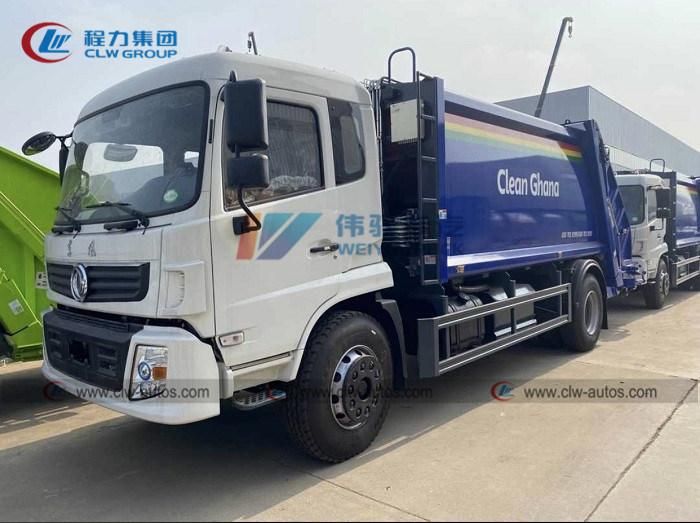 Popular Exported Dongfeng 12cbm 7.2t Garbage Collector Delivery Compactor Compressed Truck