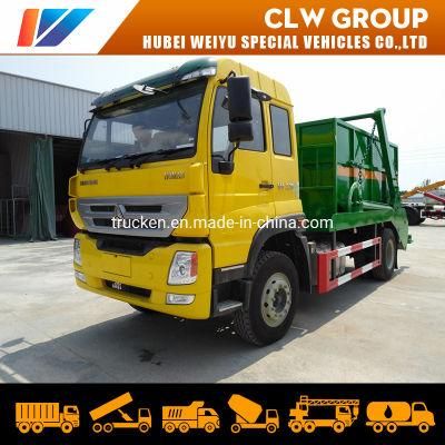 Sinotruck Homan 4X2 220HP 8cbm Swing Arm Garbage Truck Roll off Garbage Truck Skip Loader Container Garbage Box Truck