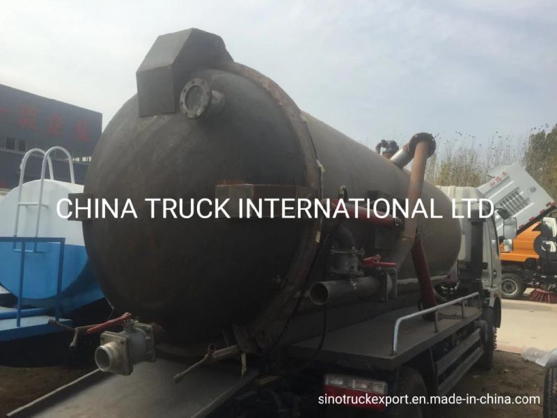 HOWO 5m3 4X2 Vacuum Sewage Truck Sewage Suction Tanker Truck