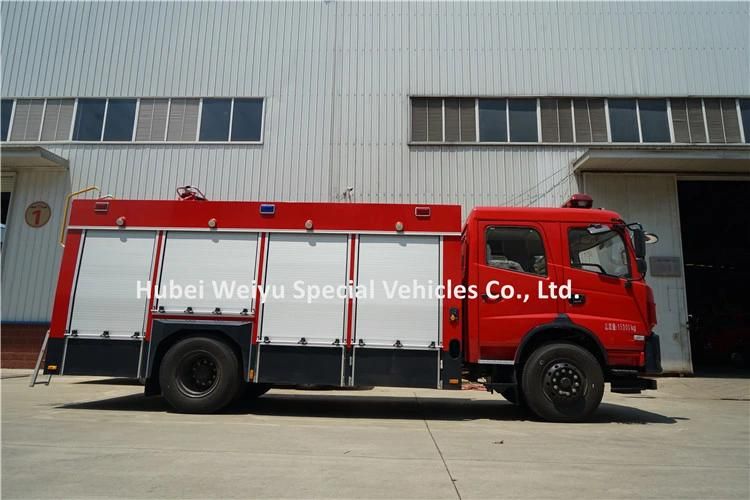 Diesel Engine 6 Wheel Dongfeng 6000kg Water Fire Brigade Truck 6tons Water Tank Fire Truck