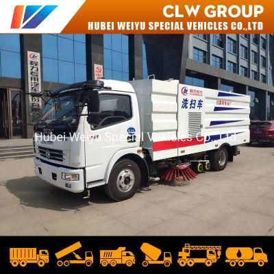 Diesel 6cbm 7cbm 8cbm Vacuum Street Sweeping Truck Dongfeng 4 Brushes Road Sweeper Truck