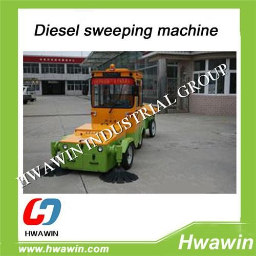 Ride-on Diesel Fuel Road Cleaning Sweeper Machine