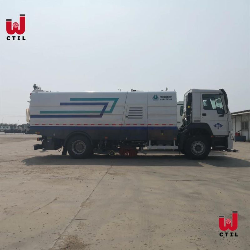 Road Sweeper Truck HOWO 12000L Tanker High Pressure Water Flushing Street Sweeping Truck