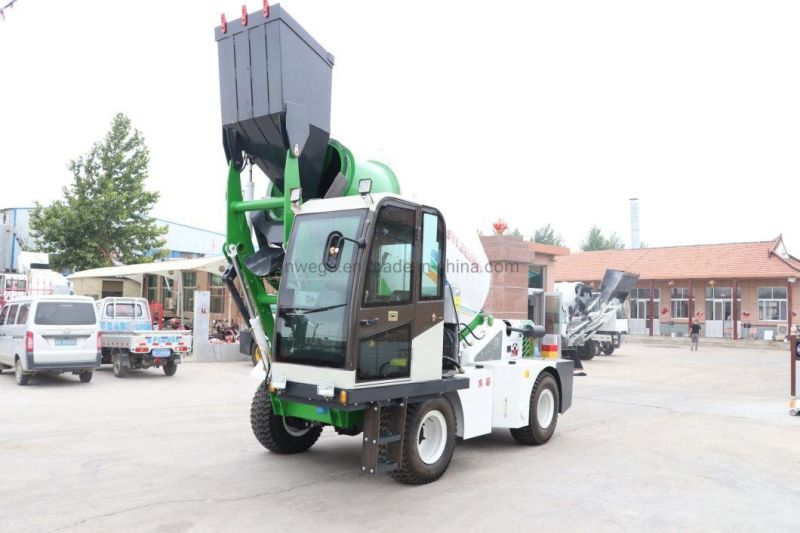Good Price 3.5m3 Articulated Chassis Mini Small Mobile Self Loading Concrete Cement Mixer Construction Mixing Machine Machinery Truck