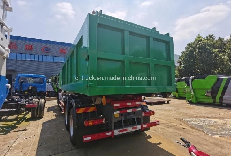 HOWO Hook Lift Garbage Truck with Crane