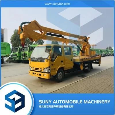 Isuzu 16m Telescopic Boom Bucket Truck Aerial Working Platform Truck