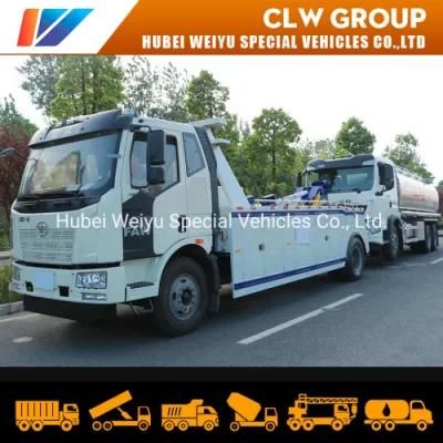 New Design FAW Crane with Underlift Wrecker Towing Vehicle Wheel Lift Tow Truck