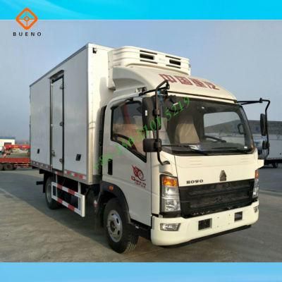 Sinotruk HOWO 4*2 8 Tons Eruo2 Left Hand Driving Freezer Truck