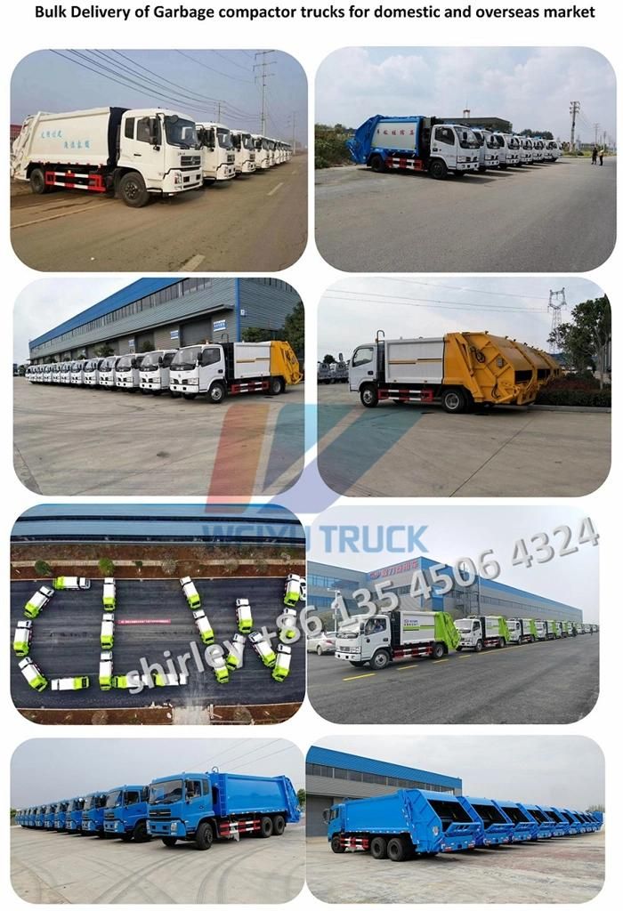 Factory Price Dongfeng 10tons 14m3 Solid Waste Collection Recycling Treatment Management Vehicle Residential Garbage Collection Truck