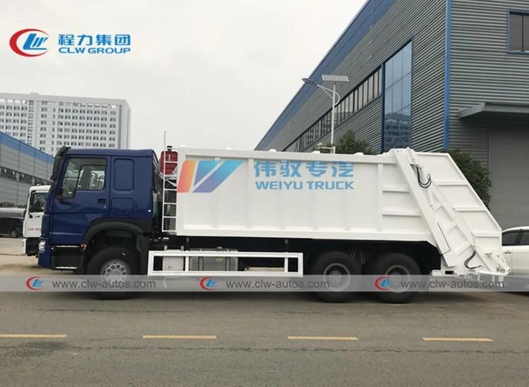 Hot Sale Sanitation Vehicles HOWO 6X4 336 HP 16 Cbm 18 Cbm Compressed Garbage Compactor Truck