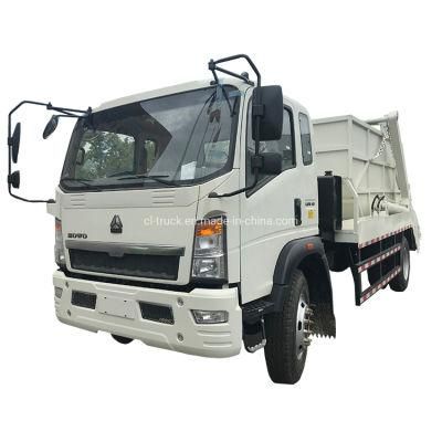 Sinotruk HOWO Light 5m3 6m3 Swing Arm Skip Loader Garbage Trucks