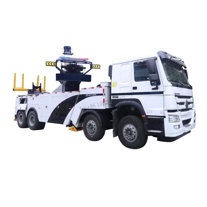 Sinotruk HOWO 8X4 Rotator Heavy Duty Tow Truck 50 Ton Wrecker Towing Truck