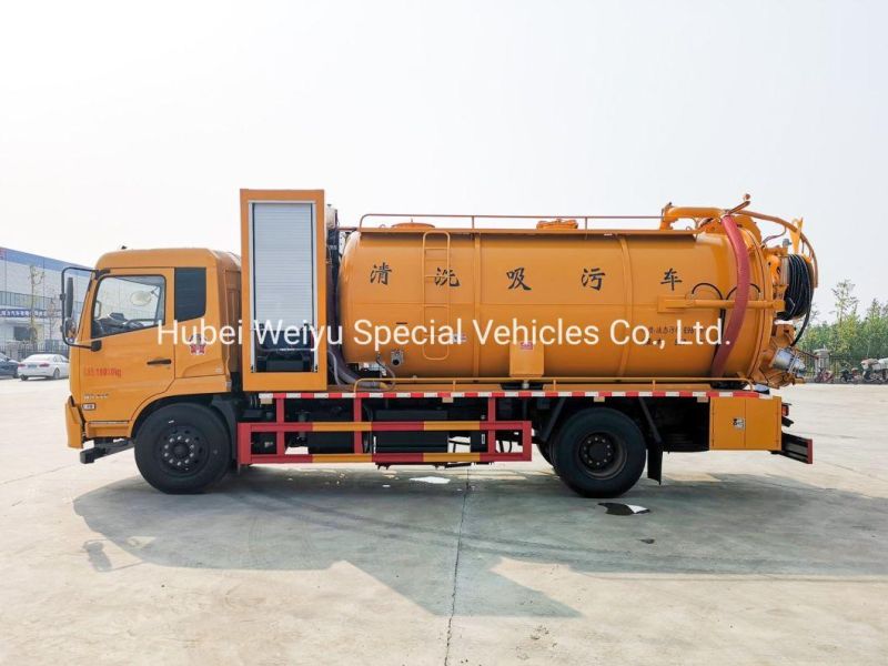 Dongfeng Tianjin 230 HP Clean Sweage Suction Truck Tongjie 250 High Pressure Vacuum Pump Sweage Transport Suction Truck