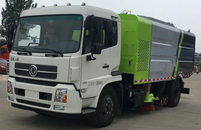 Dongfeng Road Sweeper Truck 6-Wheel 170HP Road Street Washing and Sweeping Truck