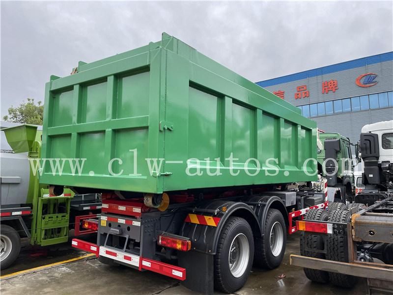 Sinotruk HOWO 8X4 LHD Hydraulic Hooklift Garbage Truck with 18-20cbm Garbage Container with 5 Tons Folded Arm Crane
