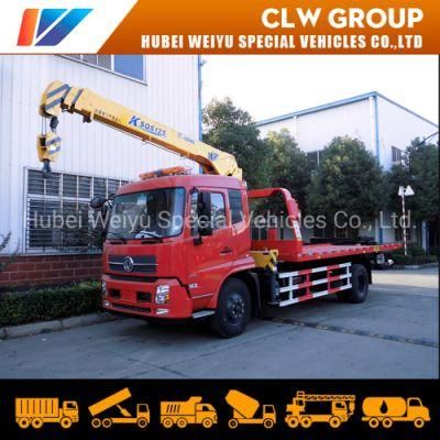 China Manufacturer Diesel Engine Road Wrecker Towing Truck with 3-6ton Crane