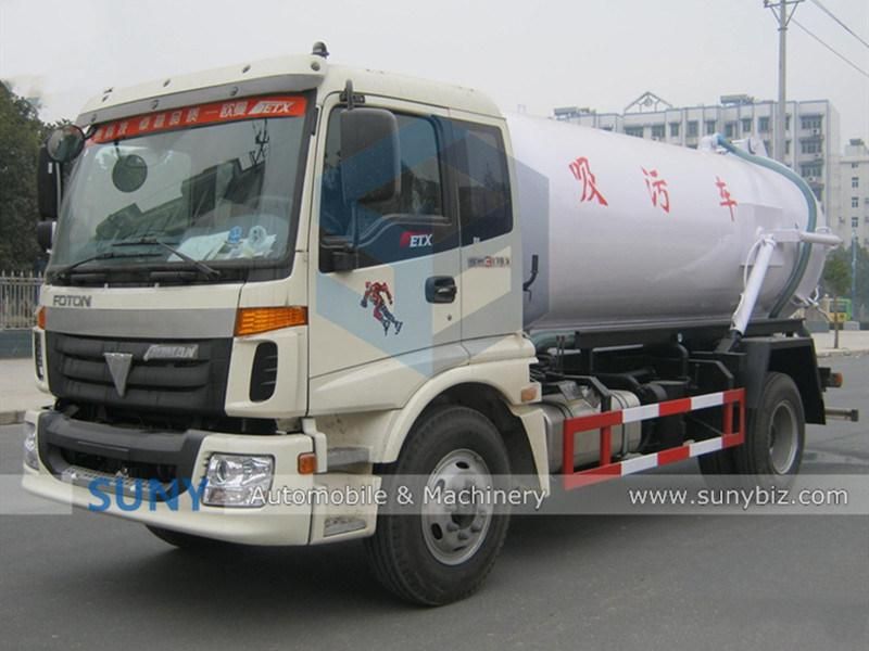 Foton Etx 10cbm Vacuum Sewage Suction Tank Truck with Cheaper Price