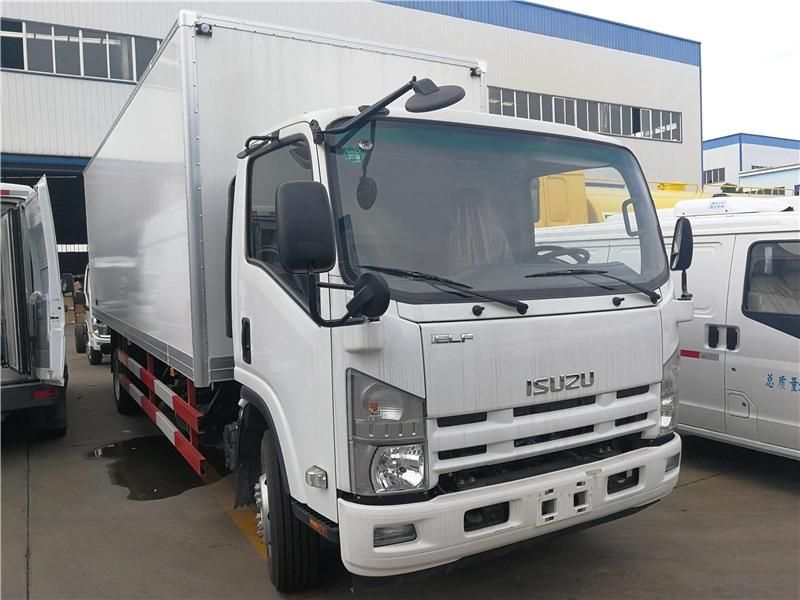 Japan 700p 8tons 10tons 4X2 Left Hand Drive Fiberglass Truck Van Body Food Truck Van