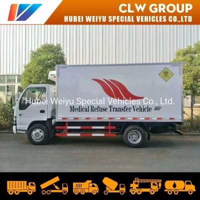 4-5tons Isuzu Foton HOWO 4X2 Medical Refuse Van Truck Refrigerated Truck