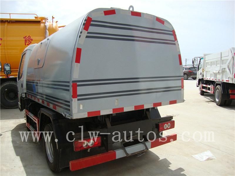 China FAW 4X2 5cbm/5000liters Dustbin Mini Sealed Garbage Truck