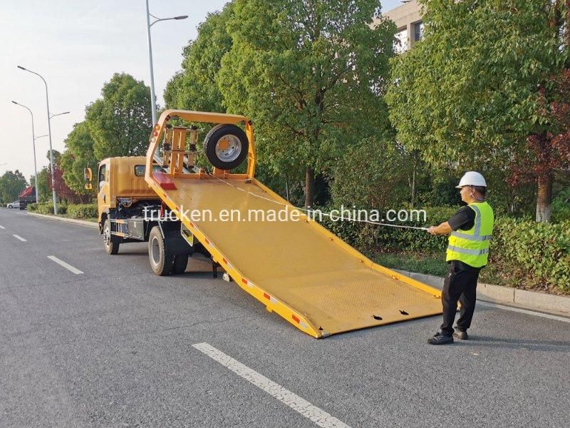 Sinotruk HOWO 5ton Flatbed Wrecker Tow Truck with Auto Wrench 5ton Underlift for Car Van Recovery Saving