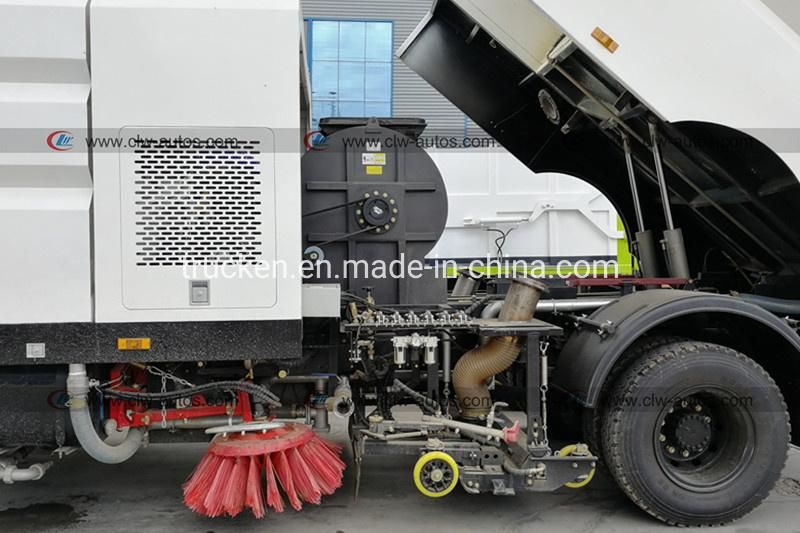 China Dongfeng 6-Wheel 190HP Vacuum Suction Street Cleaning Truck 8cbm Road Washing Sweeper Truck