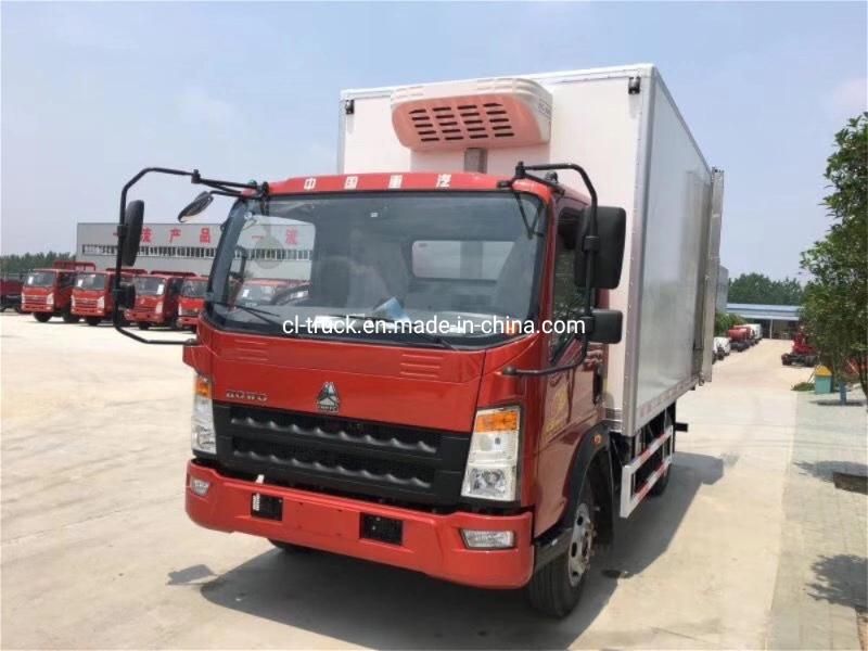 Sinotruk HOWO Light Transport Meat Egg Refrigerated Truck in Ghana