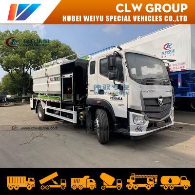 10-12ton High Pressure Fecal Sludge Suction Tanker Truck 10m3 12cbm Sewer Cleaning Dredge Vehicle Jetting Vacuum Sewage Tank Truck