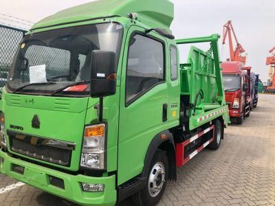Sinotruk HOWO 4X2 Swing Arm Refuse Container Garbage Truck