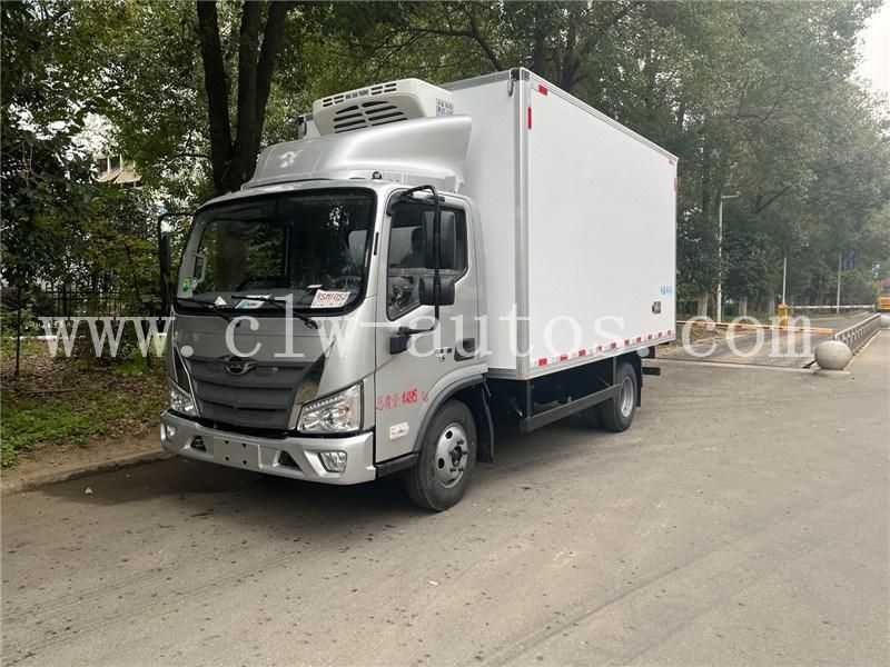 High Quality Foton Forland 4X2 Refrigerated Truck 3tons 5tons Refrigerator Freezer Van Truck with Thermo King Freezer Unit