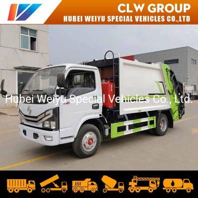 6cbm 4*2 Trash Recycling Garbage Truck for Sanitation with Optional Rear Lifting Device Compactor Refuse Garbage Truck