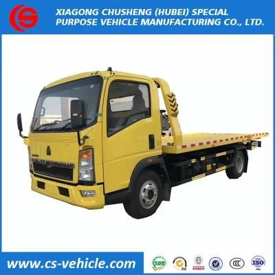 HOWO 4X2 China Wrecker Towing Truck 5tons 7 Ton Emergency Flatbed Wrecker Tow Truck Price