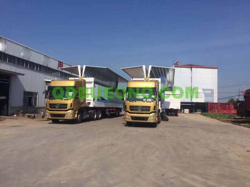 High Quality Aluminum Panels Hydraulic Motor Wing Opening Van Freezer Box Truck Body
