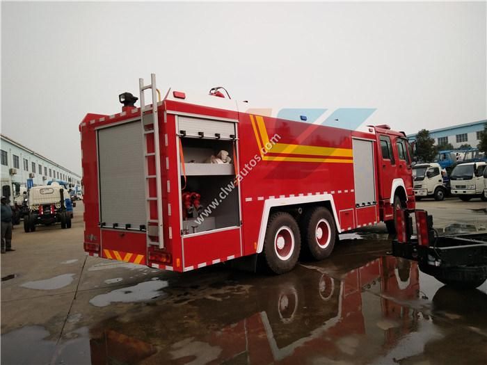 Sinotruk HOWO 6X4 Fire Rescue Water and Foam Tank 10000 Liters Fire Fighting Truck