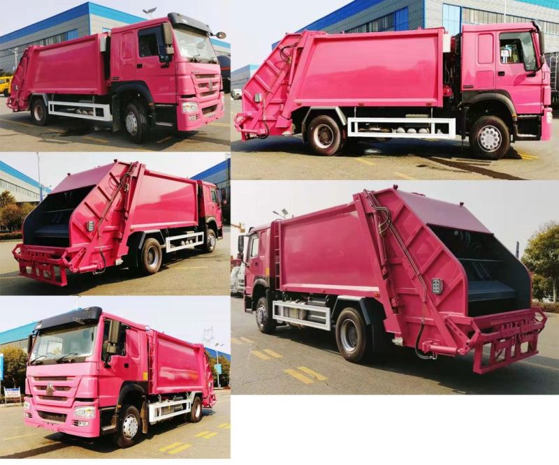 HOWO 14cbm 12ton Compactor Garbage Truck for Sale