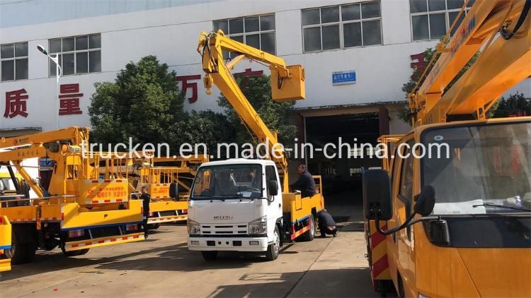 Isuzu 14m 16m Manlift Aerial Platform Truck Cherry Picker High Altitude Operation Truck Mounted Boom Lift