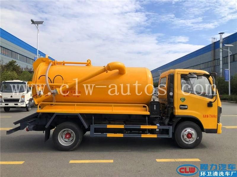 Dongfeng Duolicar 4000liters 4cbm 4m3 Vacuum Sewage Suction Truck Septic Tank Truck Waste Water Suction