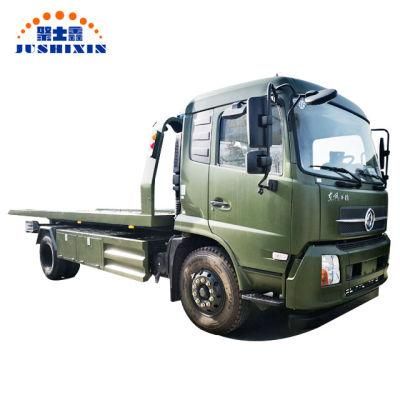 4*2 Dongfeng Left Drive Flatbed Towing Rollback Car Carrier Recovery Full Landing Flat Bed 3ton or 5 Ton Wrecker Tow Truck