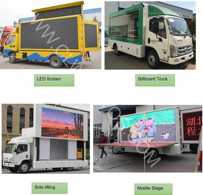 Dongfeng 4X2 Mobile Advertising Truck Outdoor Super Bright Display LED Billboard Truck